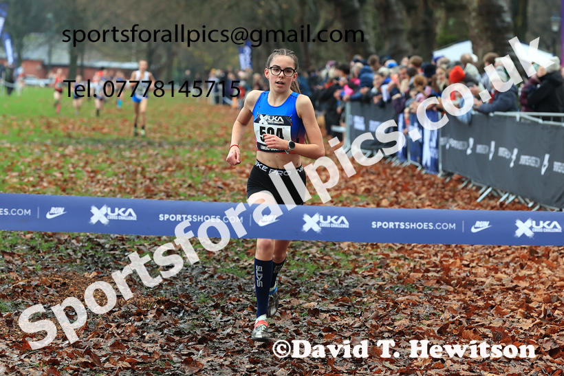 Girls Under-13s 2025 Liverpool Cross Challenge, Sefton Park, Saturday, November 22th. Photo: David T. Hewitson/Sports for All Pics